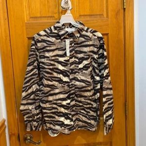 NWT Urban Outfitters Animal Print Mens Button Up Shirt